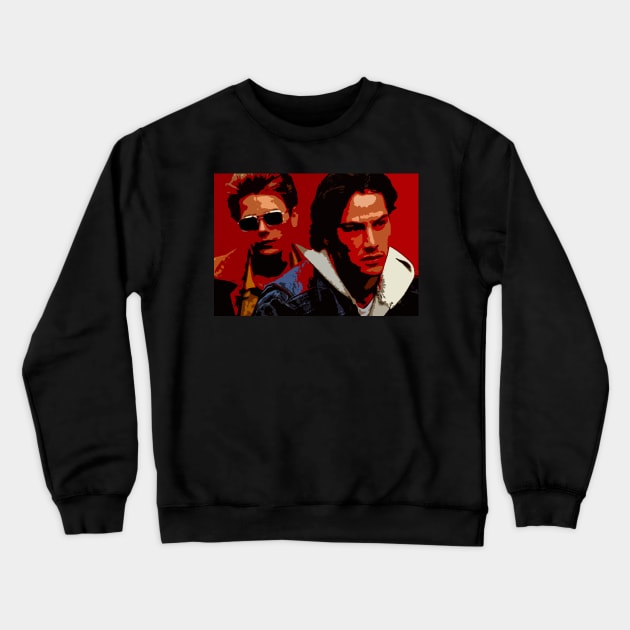 keanu reeves and river phoenix Crewneck Sweatshirt by oryan80